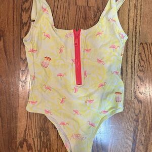 RSVLTS Yellow and Pink Logo Swimwear